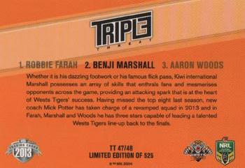 2013 ESP Elite - Triple Threat #TT47 Benji Marshall Back